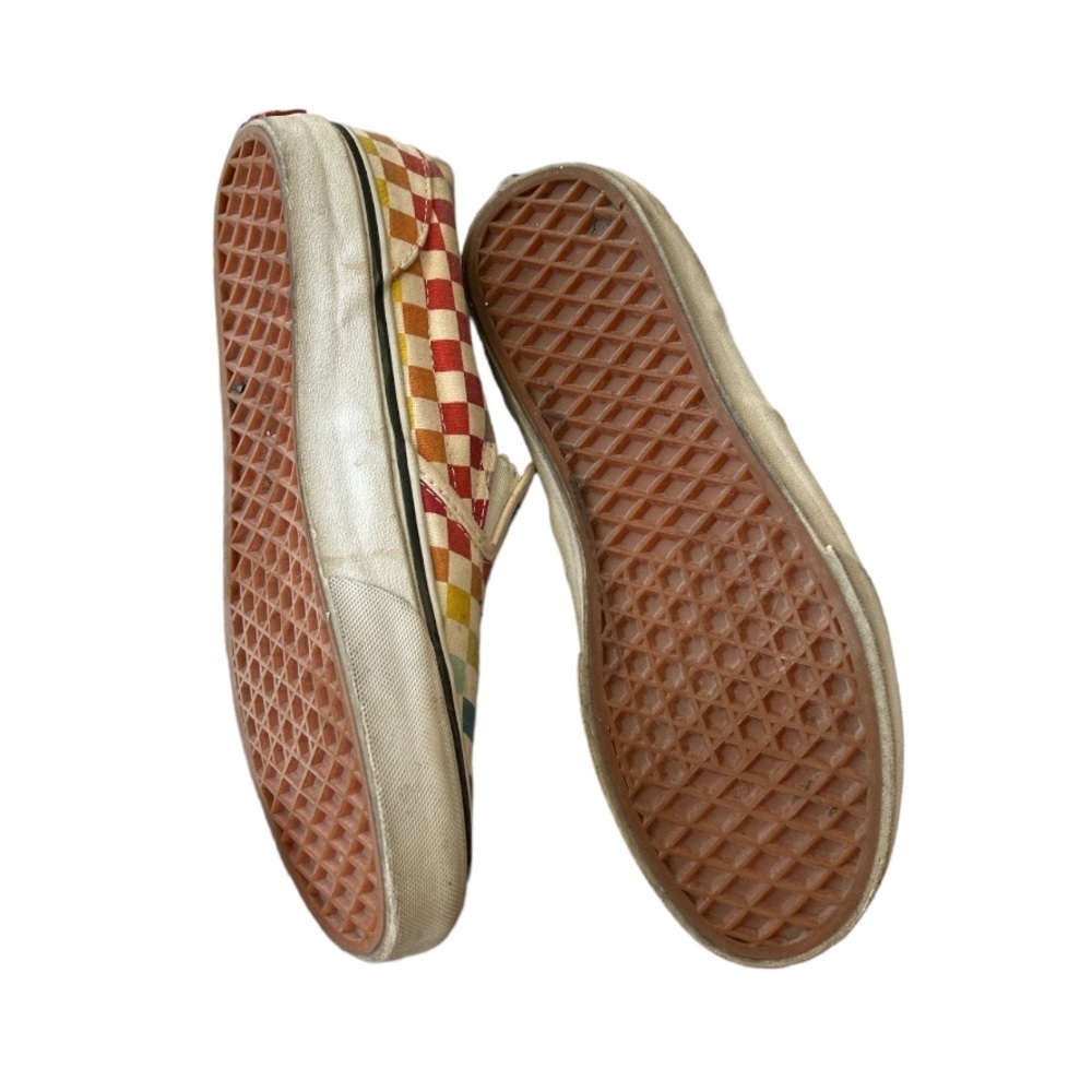 Rainbow Slip On Checkerboard Vans Shoe - Picture 7 of 10